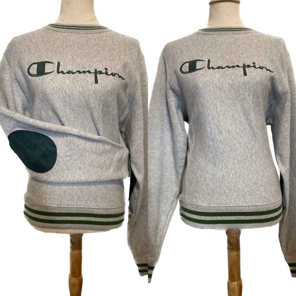 VTG & Rare Champion Reverse Weave Sweater XS Elbow Patches